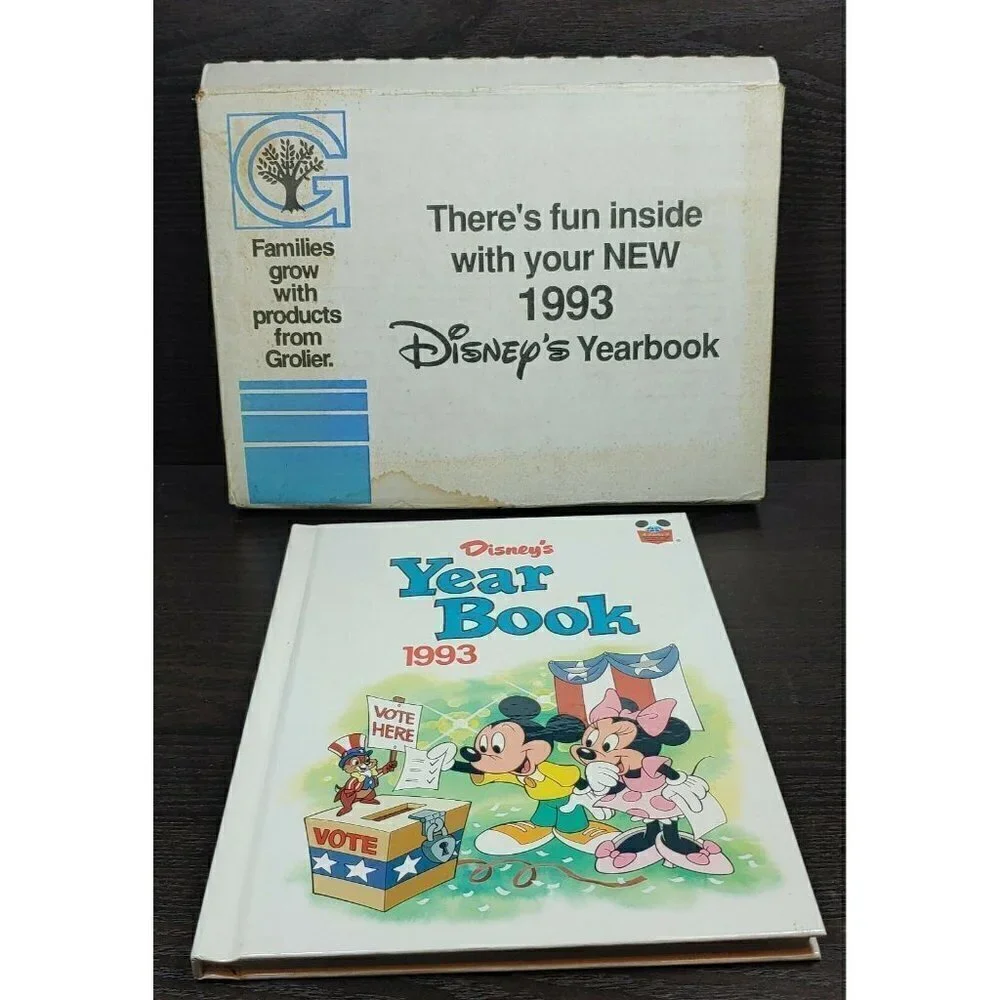 Disney's Year Book 1993 Picture Learning Comic Young Adults Hardcover Book